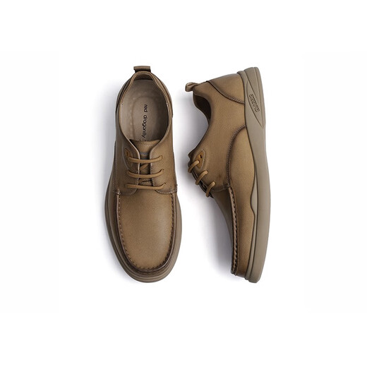 Red Dragonfly Men's Shoes New Fashion Business Casual Shoes Men's Low-top Workwear Style Commuting Men's Leather Shoes WHA13300 Camel 40