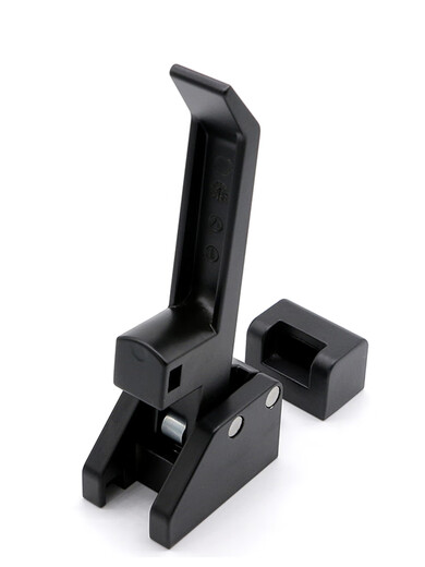 Huili stainless steel 316 precision cast handle lock lever pressing industrial door lock heavy-duty mechanical lock high-quality handle lock XK305-1 black 35mm universal type with key