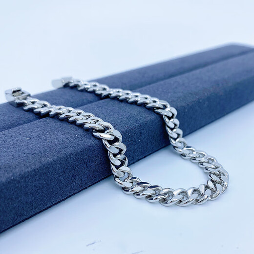 Heye Jewelry Cuban clasp platinum Pt950 bracelet real gold men's platinum men's bracelet men's couple's style gold weight 36.20 grams length 17cm face width 7.5mm