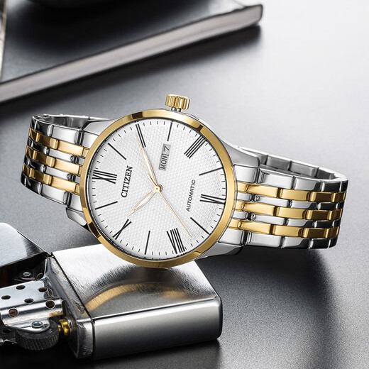 CITIZEN watch men's Japanese and Korean watch automatic mechanical day display dial steel belt business New Year gift NH8354-58A