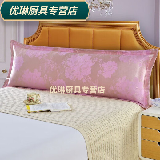 Jacquard Double Pillowcase Cotton Couple Pillow Extended Pillowcase Long 1.2m 1.5m 1.8 Cotton Long Pillowcase Story of Roses Single 0cm*0cm 12048mm Individual Pillowcase