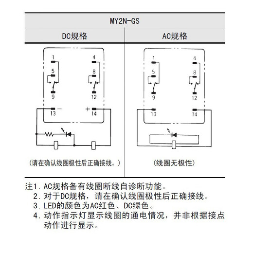 Omron OMRON small DC intermediate relay MY2N-D2 with two poles MY4N-CR-GS with resistance and capacitance 8 feet 14 feet MY4N-CR-GS AC220V with base