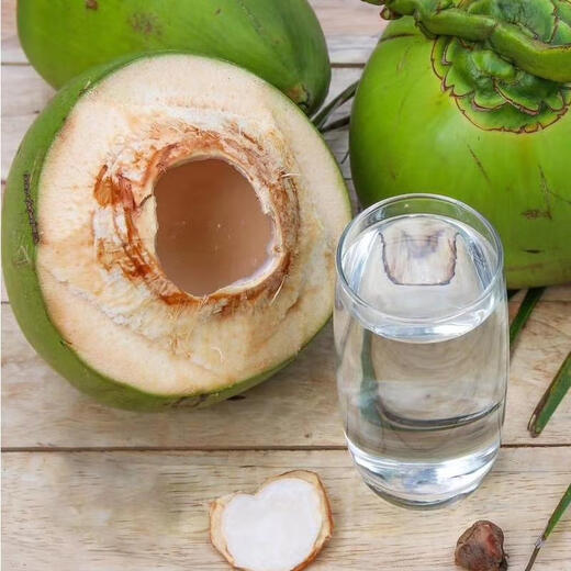 Xianyouji Hainan Coconut Wenchang Peeled Green Coconut Replenishes Amniotic Fluid for Pregnant Women Fruit Large Fruit Fresh Coconut Picked Now 9 Pieces + Coconut Opener Straw (Single Fruit 900g+