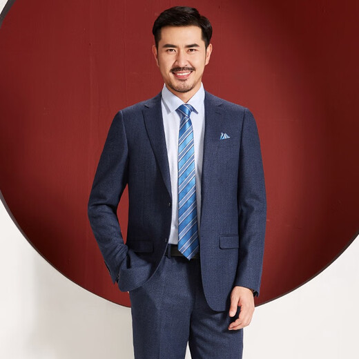 Hongdu New Wool Men's Suit Formal Work Suit Business Gentleman Formal Suit AJ19408-1 (A Version) S 165