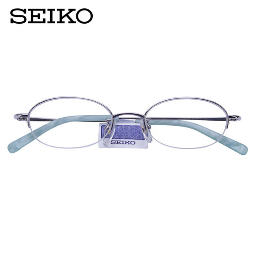 SEIKO LOCESSES Cadre Business Small Frame Titanium Lunes Titres pour femmes Lunes optiques Myopie Lunes Lumières anti-Blue H02027 GOLD ROSE 38 Single Frame (avec boîtier miroir en tissu miroir)