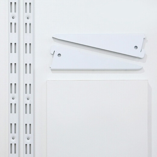 Midas wall shelf U-shaped double slot wall rail special bracket metal bracket storage rack shelf white 37cm single