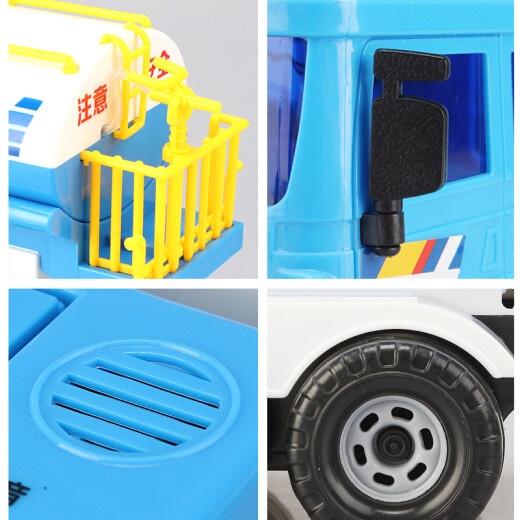 Baolexing inertial engineering truck sprinkler truck sweeper water gun toy car can sprinkle water spray children's toy car boy toy gift simulation model birthday gift blue