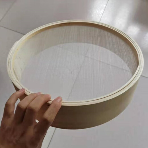 Huili flour sieve, solid wood fine sieve, flour sieve, ultra-fine wood sieve, flour fine sieve, filter flour soy milk, diameter 26 cm, 60 mesh flour sieve