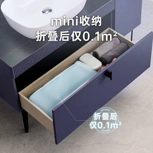 Seau de bain à baignoire gonflable gvine pour les adultes et le seau de bain pliant des ménages pour les nourrissons et les enfants qui se baignent et le seau de baignade peuvent être connectés avec une vapeur de sueur externe 1,4 m [Charge flash du noyau filaire] Bleu