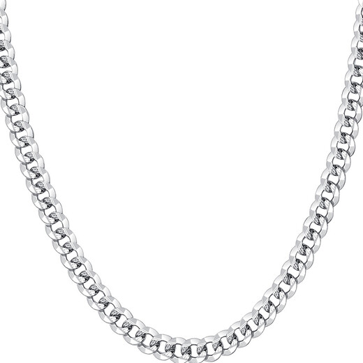 Miss JuJu PT950 platinum men's necklace, platinum tank chain, thick horse whip Cuban necklace, weight 25-27g, length 55-57cm, thickness about 4.5mm