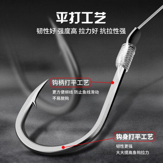 Hongwang Iseni fish hook tied sub-thread double hook barbed finished product set fishing line set fish hook fishing gear carp hook Iseni No. 5 (sub-line No. 2.0)