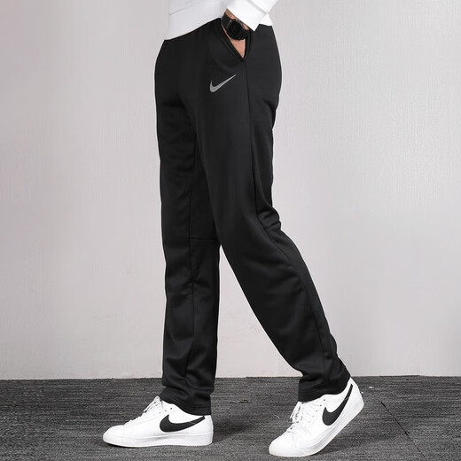 Nike (NIKE) sweatpants velvet men's trousers woven training straight trousers outdoor running warm casual pants black BV2708-010 warm velvet S100-120Jin Jin equals 0.5 kg