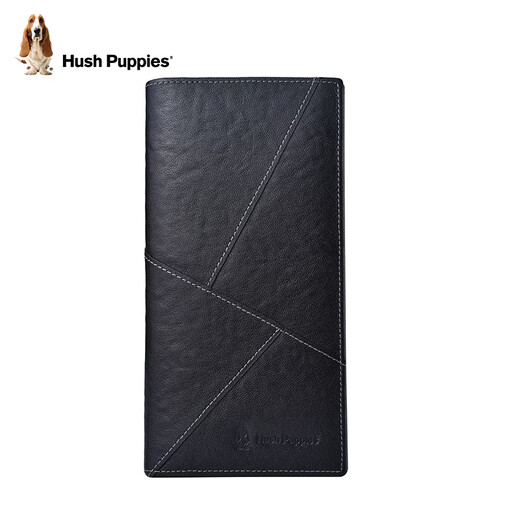 Hush Welpen Herren Brieftasche echte Ledermode Langer Brieftasche Multi-Karten-Multifunktions-Brieftasche Geburtstagsgeschenk rote Geschenkbox