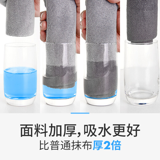 Aimili's Home GMP clean rags absorb water for food factories, laboratories, workshops, industrial dust-free cloths, cleaning towels, gray 2 pieces, large size 40*60cm