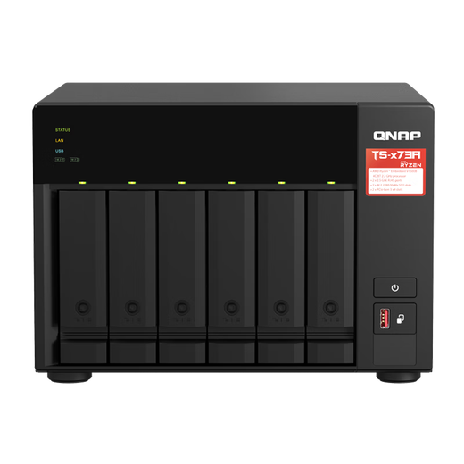QNAP enterprise-class TS-673A 8G memory quad-core 2.2GHz dual 2.5GbE network storage NAS TS-673A+SG Cool Wolf 8T*6