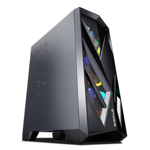 BUBALUS Black Mecha-style desktop computer host mid-tower chassis (supports ATX motherboard/supports water cooling/under-mounted power supply/U3/back routing)