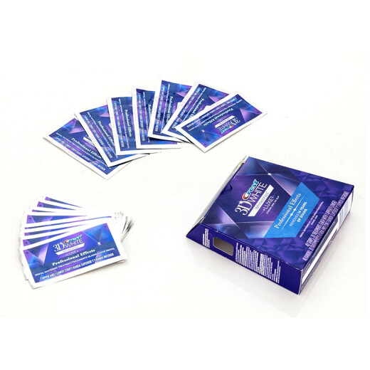 Crest (CREST) ​​American version of Crest Whitening Teeth Strips 40 pieces Crest3DWhite teeth whitening gentle cleaning yellow tooth stains 1 box [20 pairs/40 pieces]