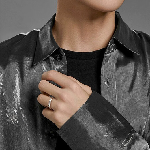 Yezhu original self-discipline ring men's retro ring ins trendy men's single index finger ring niche simple versatile open ring self-discipline ring N020 men's model