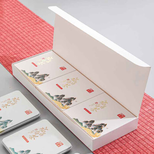 Boxin Gold Medal White High-end Tea Gift Fuding White Tea Old White Tea White Tea Tea Cake White Tea Stick Small Square Piece Shanshui Tangerine Peel White Tea Cigarette Stick 180g