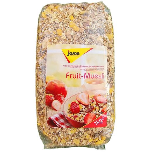 JASON FRUIT MUESL 500g JASON FRUIT MUESL mixed breakfast fruit cereal mixed breakfast nutritious oatmeal 5-FRUIT MUESLI