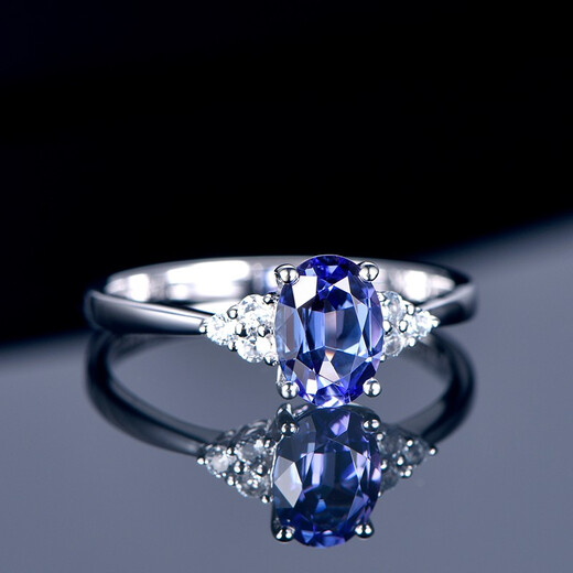 Millais Jewelry Fashionable and Exquisite Series 0.72 carat Sky Blue Aquamarine Ring 18K Gold Ring Craftsmanship Customization 0.83 Carat 4A Tanzanite Blue Tanzanite Ring Ring Size Can Be Customized