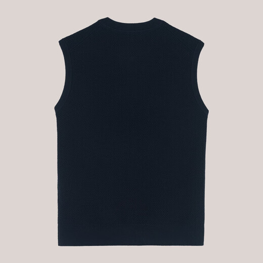 HAZZYS Men's Versatile Vest Henley Collar Wool Vest ABYZD0BCD10 Navy Blue NV 170/92A46