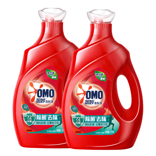 OMO (OMO) Antibacterial and Deodorizing Fragrance Laundry Detergent 12Jin Jin is equal to 0.5kg (3KG*2) Pine Mint, removes mildew and sweat odor, long-lasting fragrance