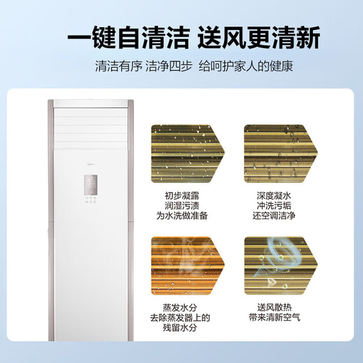 美的空调柜机立式变频冷暖两用2匹3匹5匹p一级能效商用商铺家用客厅380V中央空调冷静星PA401家电补贴 大3匹  三级能效 冷暖柜机220V【包安装】