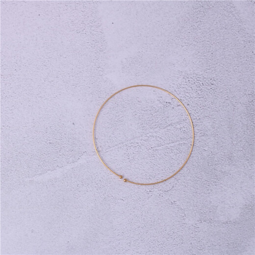 Fat Donglai's same K gold thin bracelet, niche handmade American 14K gold-filled niche design for women, simple gold-filled bracelet, 14K gold-filled ultra-fine 0.5MM open bracelet, ultra-fine