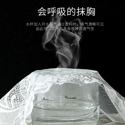 FitonTon 2-piece lace wrap breast anti-exposure sexy bottoming underwear for women strapless bandeau bra bottoming underwear