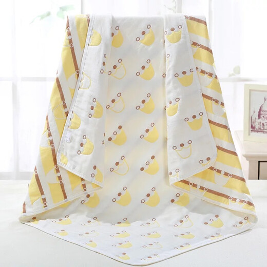 SOEWBBER Baby Cotton Quilt Six-layer Gauze Breathable All-Season Blanket Baby Absorbent Bath Towel Pure Cotton Gauze Peppa Pig Blue 80cm*80cm