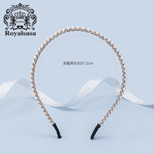 Royal sasa royal salsa Korean hair accessories sweet and thin headband simple imitation pearl headband pressed hair clip adult women's headwear