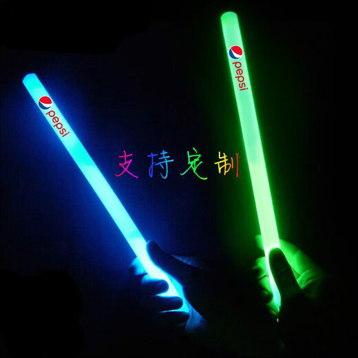 画岚夜光棒 荧光棒大号发光棒演唱会打鼓棒一次性应援棒萤光棒SN3527 荧光棒35cm红色（6支装）