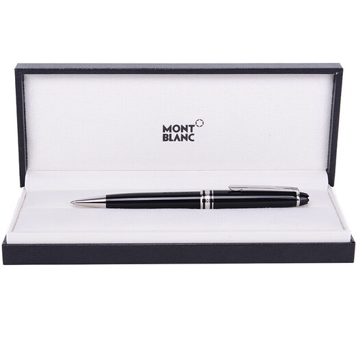 Montblanc (MONTBLANC) Meisterstück P164 dark black resin platinum decorated with hexagonal white star logo classic ballpoint pen 2866