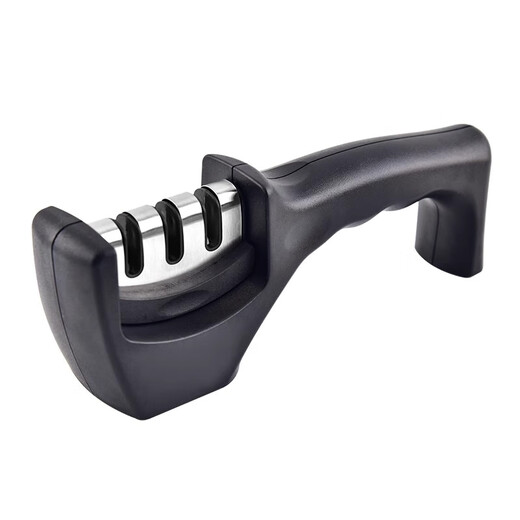 Three-stage rapid manual knife sharpener, household kitchen knife sharpening whetstone, kitchen multi-functional diamond sharpening rod, knife sharpener - 1