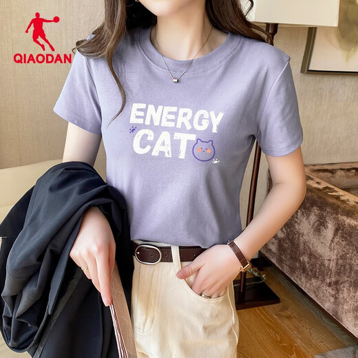 乔丹运动T恤短袖女士夏季新款宽松上衣服宽松大码休闲短袖半袖女装 1509R乔丹白 XL