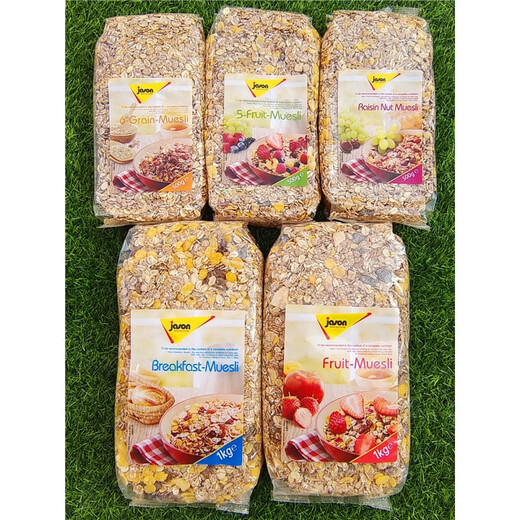JASON FRUIT MUESL 500g JASON FRUIT MUESL mixed breakfast fruit cereal mixed breakfast nutritious oatmeal 5-FRUIT MUESLI