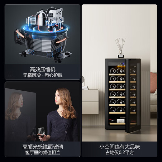 Xinchao refrigerator wine cabinet constant temperature household mini small wine cabinet fresh-keeping refrigerated tea cabinet compressor air-cooled