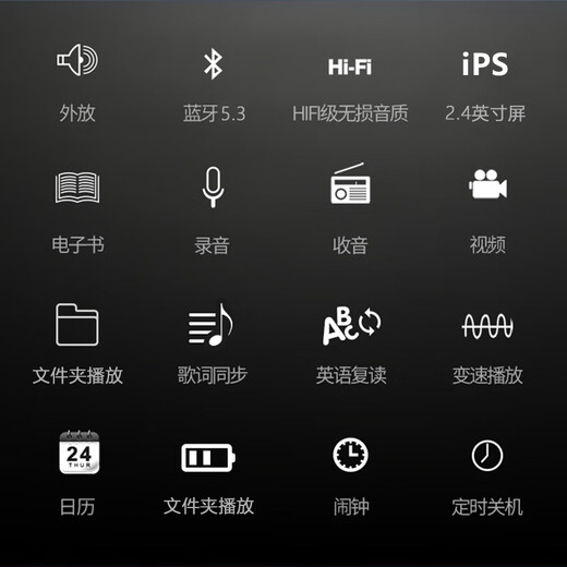 Moonlight Box mp3/mp4 player M1601 32G Bluetooth external plug-in card for listening to songs, lossless music e-book, super long standby English listening machine, walkman, students only