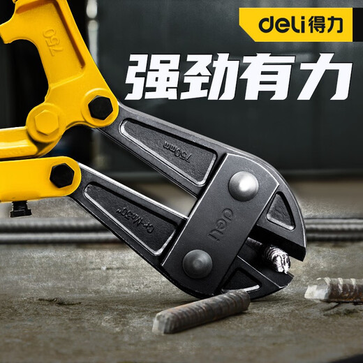 得力（deli）工业级钢筋断线钳工程切电缆剪刀钢丝铁丝多功能重型大力钳手动剪 【4mm】12英寸断线钳 DL2687