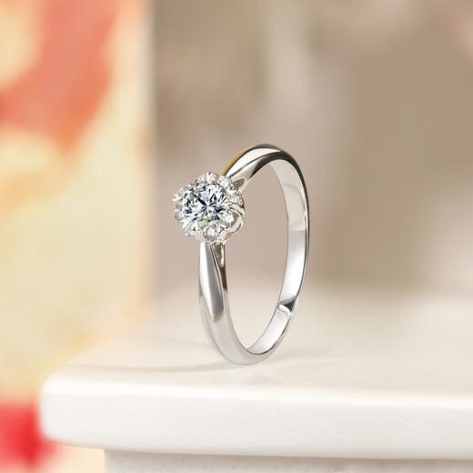 Saturday Fu Proposal Diamond Ring 18K Gold Ring Carat Effect Total 39 Points 30 Points I-J/SI Main Diamond Gift No. 15