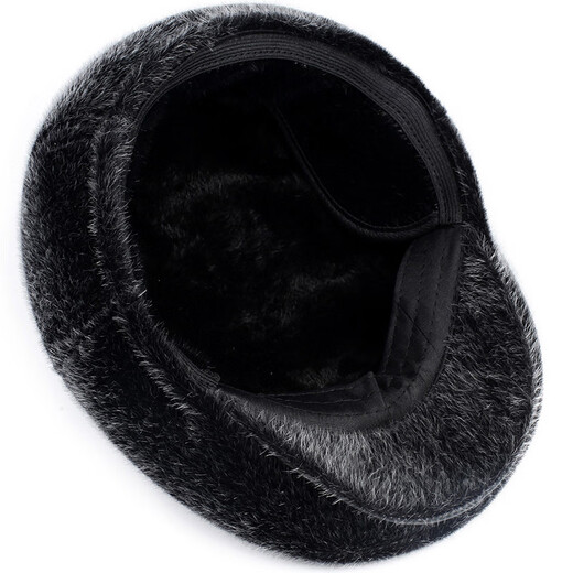 GLO-STORY peaked cap men's autumn and winter old man's hat imitation mink fur beret forward middle-aged and elderly hat MMZ934088