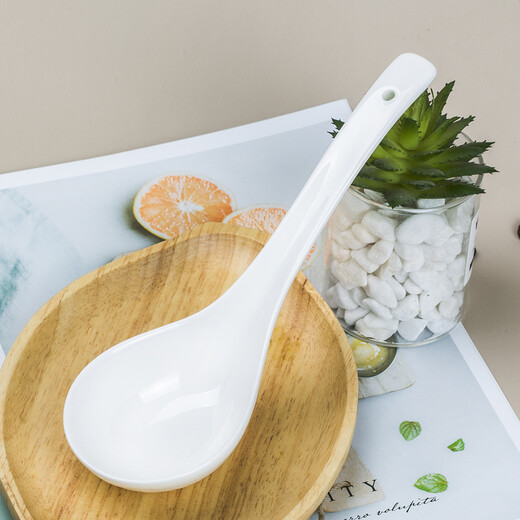 Sky Top large ceramic spoon rice spoon bone china pure white household tableware Mago 1 piece