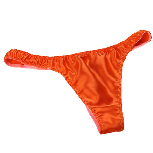 Ji Yafu Men's Silk Thong Silk Breathable Low Waist Wide Waist Sexy Sports T Pants Youth U Protrusion Light Rice XXL