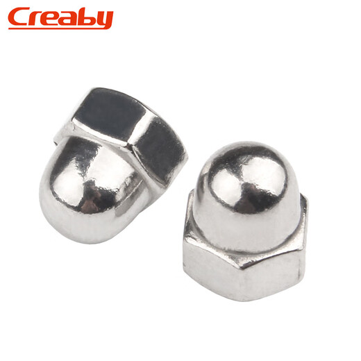 Creaby304 stainless steel cap nut round ball head fine tooth reverse tooth cap nut decorative screw nut M3M4M5M6M8 galvanized one-piece M14 (5 pieces)