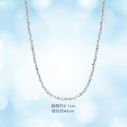 Caibai Jewelry Platinum Necklace Pt950 Fashion Gypsophila Necklace Price Approximately 1.95g Approximately 40cm