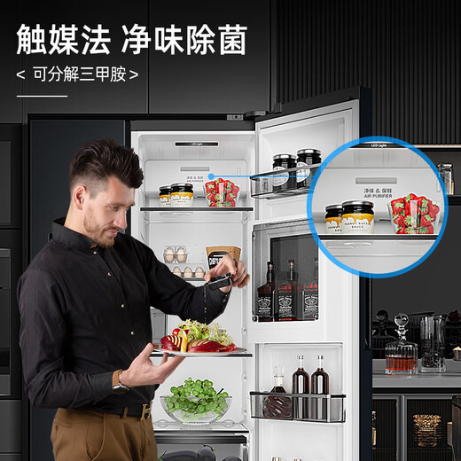 Damiele new product 572 liters fully automatic ice making refrigerator side-by-side refrigerator large capacity air-cooled frost-free refrigerator household built-in refrigerator 572 (C) water tank first level + fresh flavor + magic box + silver ion sterilization