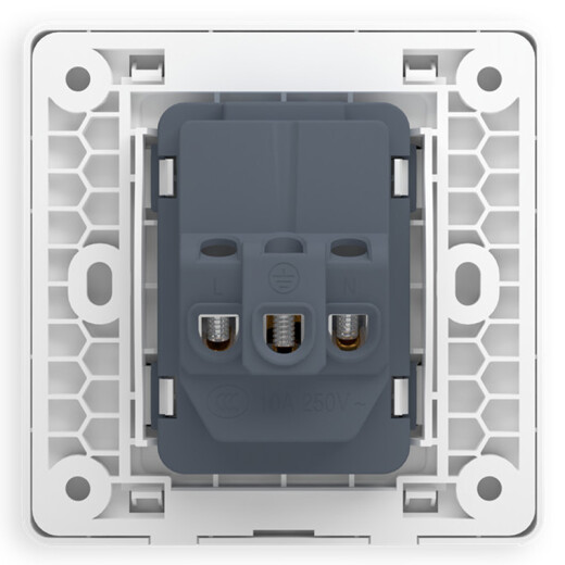ABB switch socket panel type 86 large spacing 10A five-hole socket Yuanzhi series white