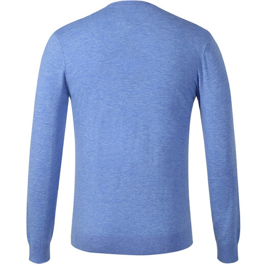 AMURS middle-aged men's business casual V-neck sweater worsted pure wool sweater QW08 turquoise blue 50B (145~155Jin Jin equals 0.5 kg to wear)