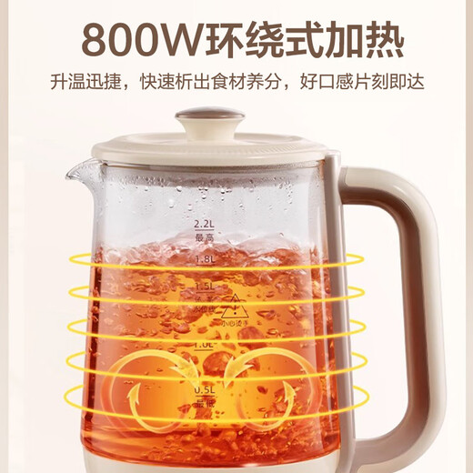 Royalstar Health Kettle 2.2L Fully Automatic Tea Kettle with Filter 24h Reservation + 24h Constant Temperature Kettle 18 Large Menu Electric Kettle Flower Teapot Tea Maker YSH22B1
